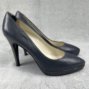 Gianfranco Ferre Pump Heels Shoes Navy Green Women's Size 39 US 9 Leather
